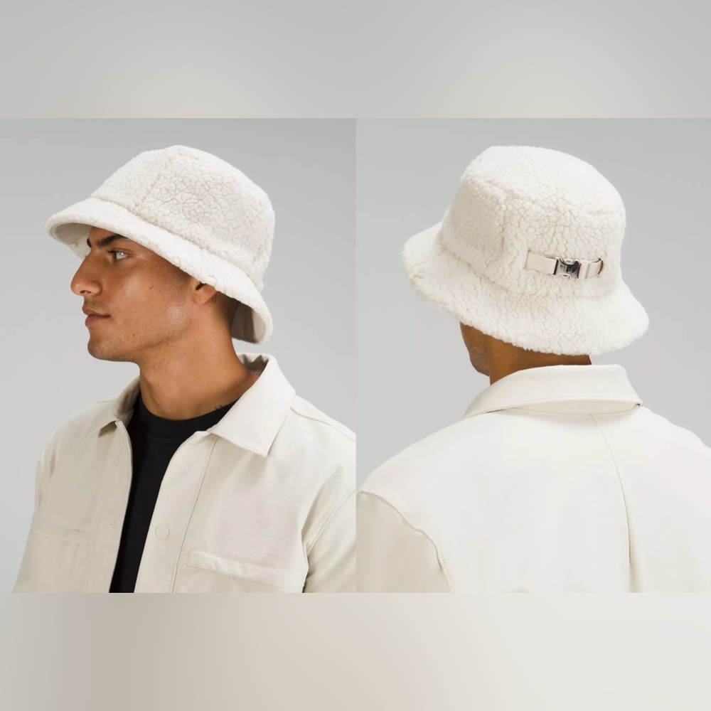 Lululemon Unisex Hats Textured Fleece Bucket Hat in Natural Ivory